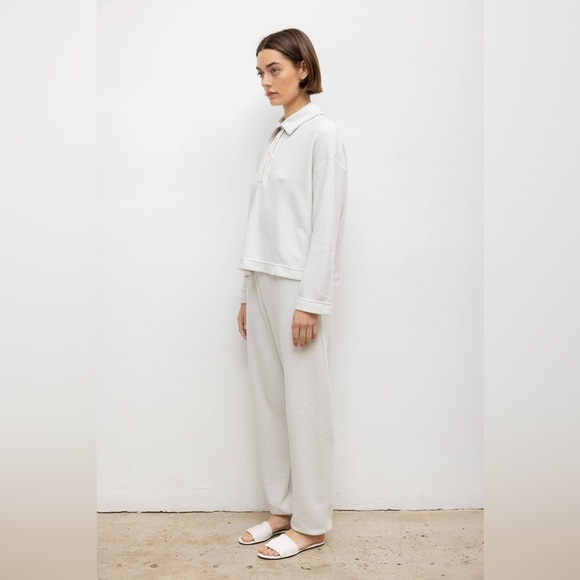 Leset Teddy Jogger Lounge Sweatpants in Cement Light Grey - Picture 11 of 12